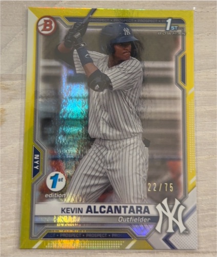 2021 Bowman 1st Edition #BFE-97 Kevin Alcantara — front
