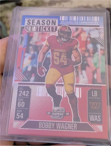 2024 Panini Contenders Optic Season Ticket #100 Bobby Wagner — front