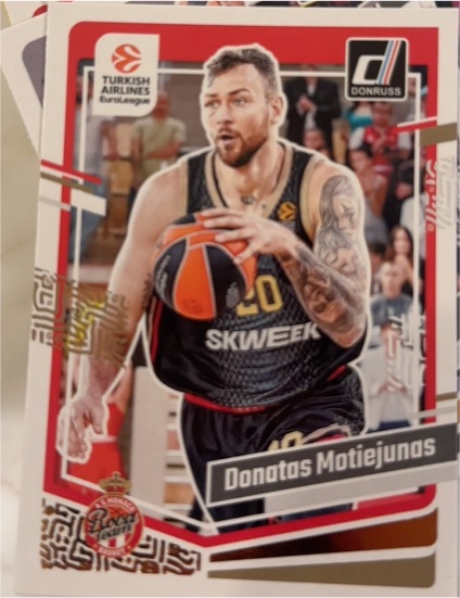 2023-24 Donruss Turkish Airlines EuroLeague #22 Donatas Motiejunas — front