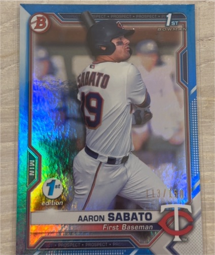 2021 Bowman 1st Edition #BFE-125 Aaron Sabato — front