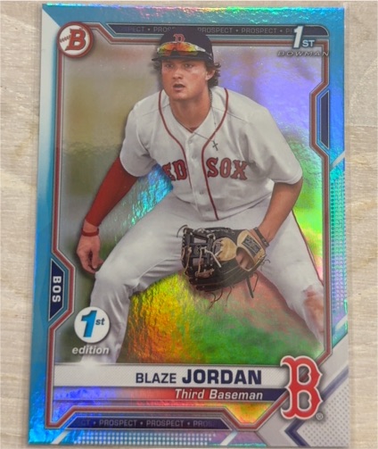 2021 Bowman 1st Edition #BFE-71 Blaze Jordan — front
