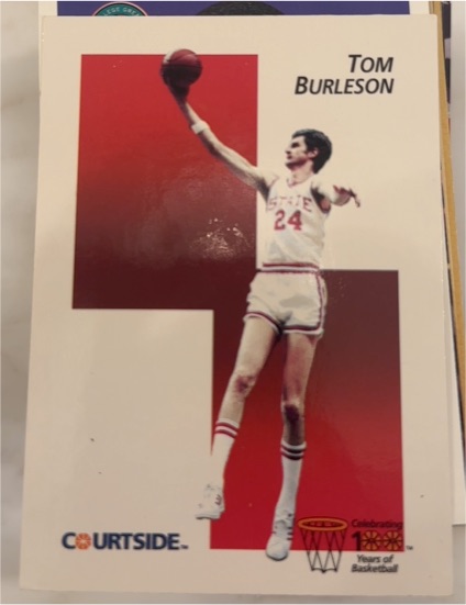 1992 Courtside #7 Tom Burleson — front