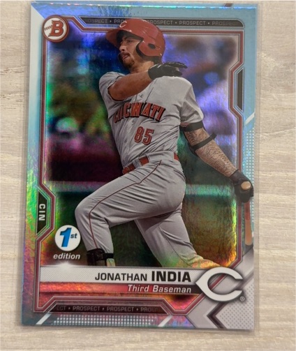 2021 Bowman 1st Edition #BFE-46 Jonathan India — front