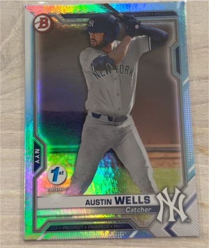 2021 Bowman 1st Edition #BFE-47 Austin Wells — front