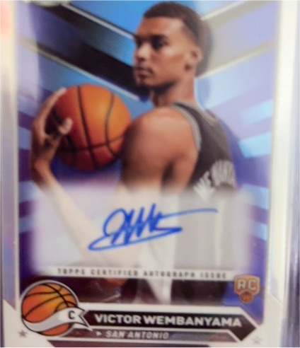 2023-24 Topps Chrome #CG-VW Victor Wembanyama Rookie Autograph — front