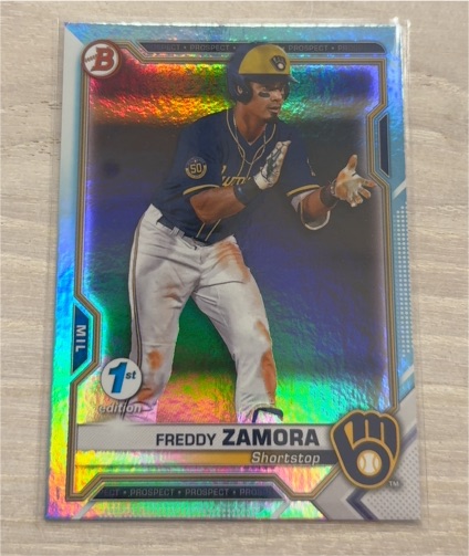 2021 Bowman 1st Edition #1st Edition Freddy Zamora — front