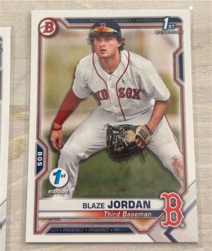 2021 Bowman 1st Edition #BFE-71 Blaze Jordan — front