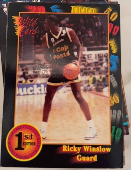 1992 Wild Card #50 Ricky Winslow Caja Postal — front