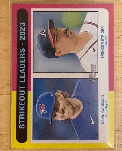 2024 Topps Heritage #312 Strikeout Leaders Kevin Gausman / Spencer Strider — front