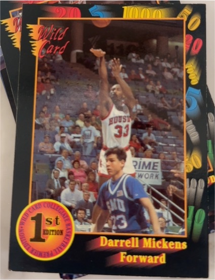 1991-92 Wild Card #116 Darrell Mickens Houston Cougars — front