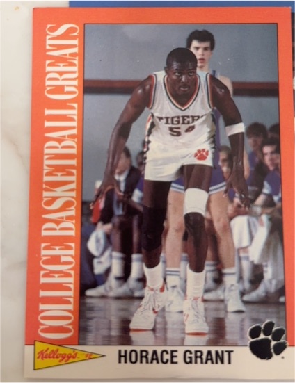 1992 Kellogg's Raisin Bran College Basketball Greats #4 Horace Grant — front