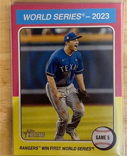 2024 Topps Heritage #466 World Series 2023: Game 5 Corey Seager — front