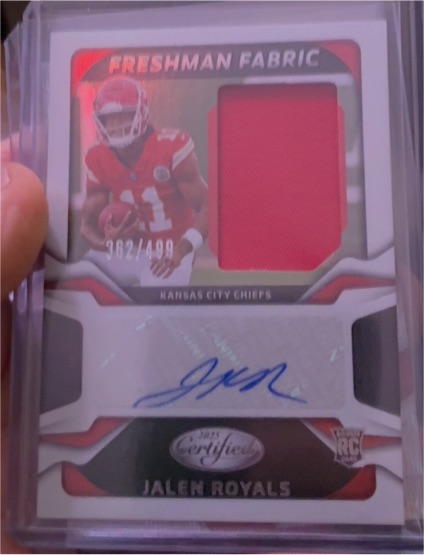 2025 Panini Certified #982 Jalen Royals — front