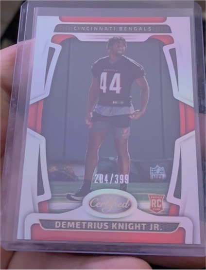 2025 Panini Certified #204 Demetrius Knight Jr. — front