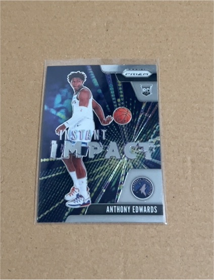 2020-21 Panini Prizm Instant Impact #1 Anthony Edwards — front