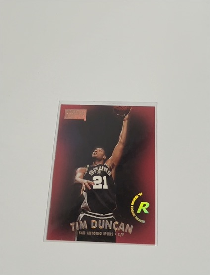 1997-98 Skybox Premium #112 Tim Duncan Rookie Card — front