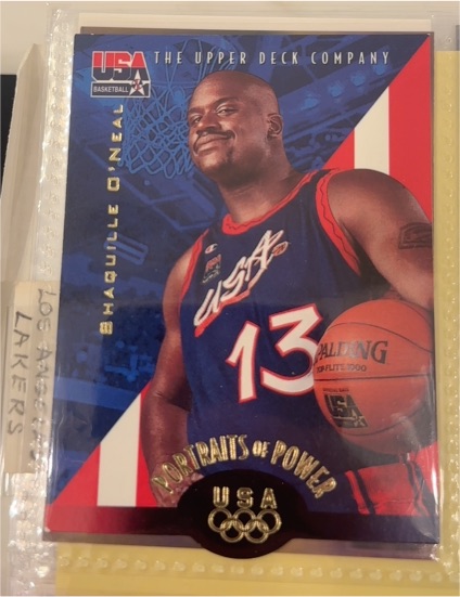 1996 Upper Deck #53 Shaquille O'Neal USA Basketball Portraits of Power — front