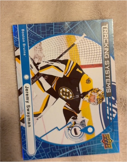 2025-26 Upper Deck Tracking Systems #TS-5 Jeremy Swayman — front