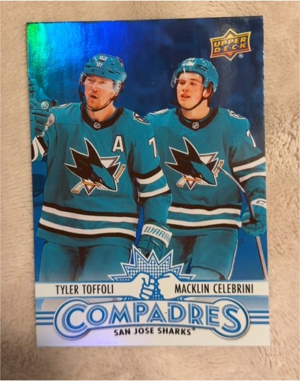 2025-26 Upper Deck Series 1 #CM-11 Tyler Toffoli / Macklin Celebrini — front