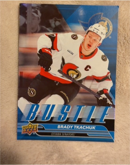 2025-26 Upper Deck Series 1 Bustle #B-19 Brady Tkachuk — front
