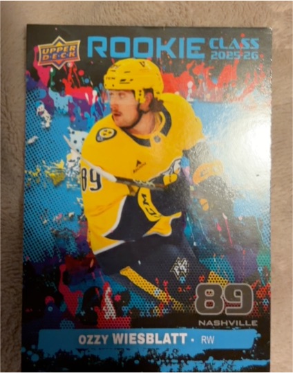 2025-26 Upper Deck Series 1 Rookie Class #RC-7 Ozzy Wiesblatt — front