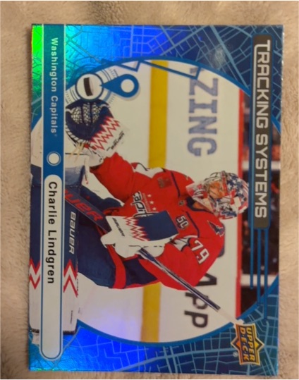 2025-26 Upper Deck #TS-27 Charlie Lindgren Tracking Systems — front