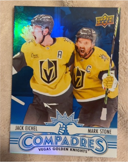 2025-26 Upper Deck Series 1 Compadres #CM-14 Jack Eichel / Mark Stone — front