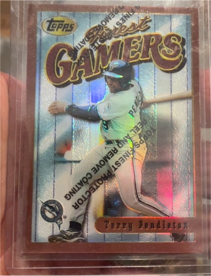 1996 Topps Finest #8 Terry Pendleton — front
