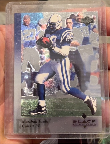 1997 Upper Deck Black Diamond #54 Marshall Faulk — front