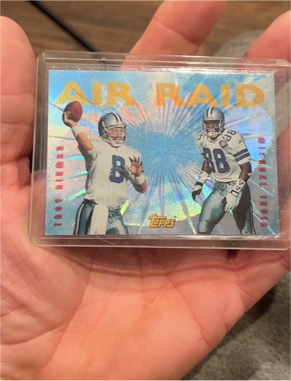 1995 Topps Air Raid #AR10 Troy Aikman/Michael Irvin — front