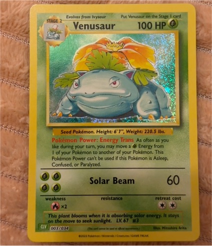 1999 Pokémon #003 Venusaur — front