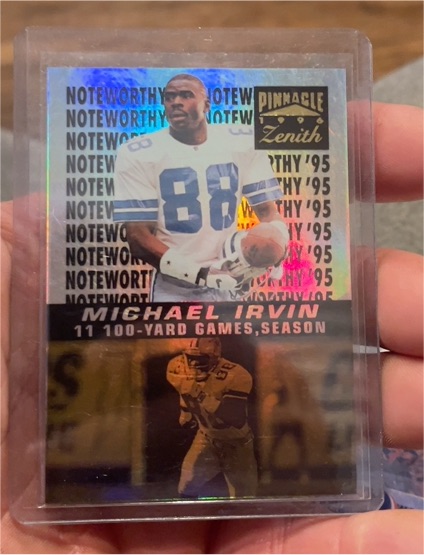 1996 Pinnacle Zenith #3 Michael Irvin Noteworthy '95 — front
