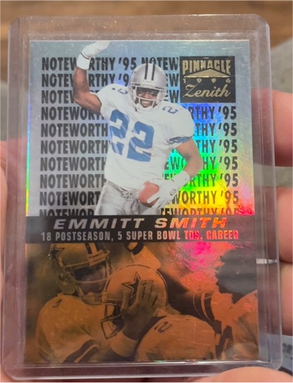1996 Pinnacle Zenith Noteworthy '95 #16 Emmitt Smith — front