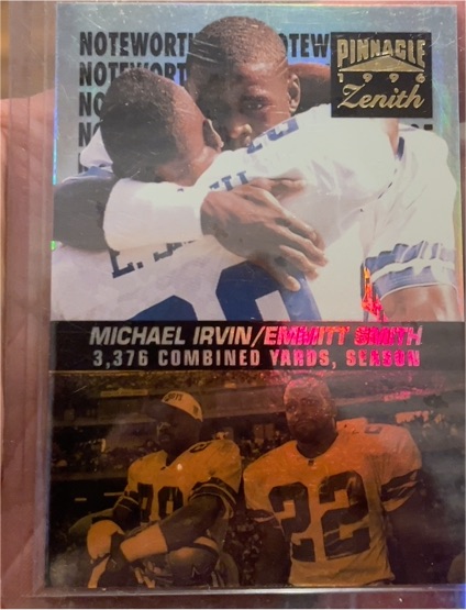 1996 Pinnacle Zenith #5 Michael Irvin / Emmitt Smith — front