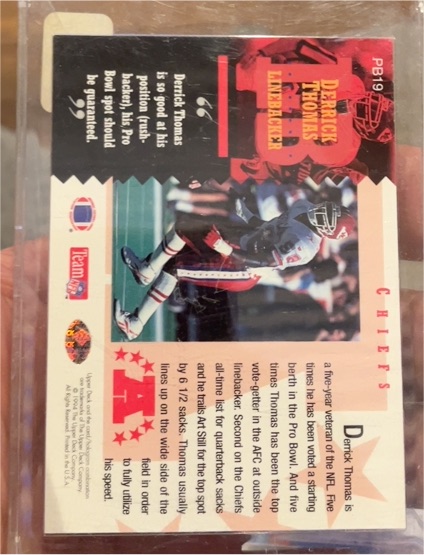 1995 Classic NFL Draft PB19 Derrick Thomas — front