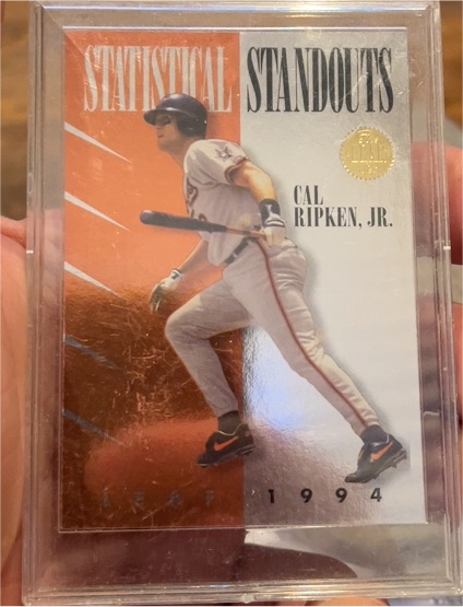 1994 Leaf Statistical Standouts #10 Cal Ripken Jr. — front