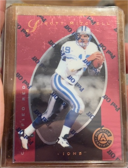 1997 Pinnacle Certified Red #34 Scott Mitchell — front
