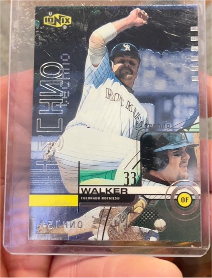 1999 Upper Deck Ionix #R74 Larry Walker — front
