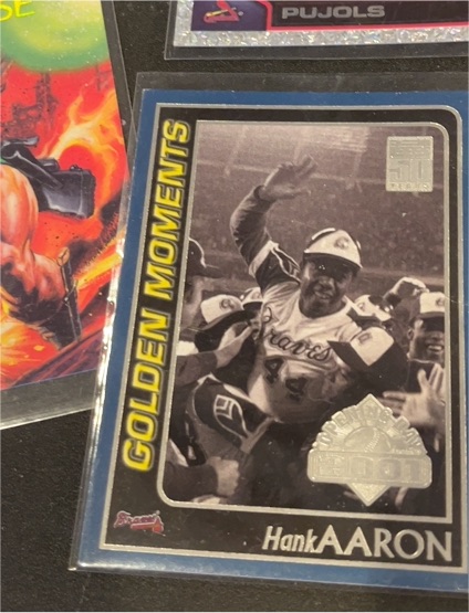 2001 Topps Opening Day #159 Hank Aaron Golden Moments — front