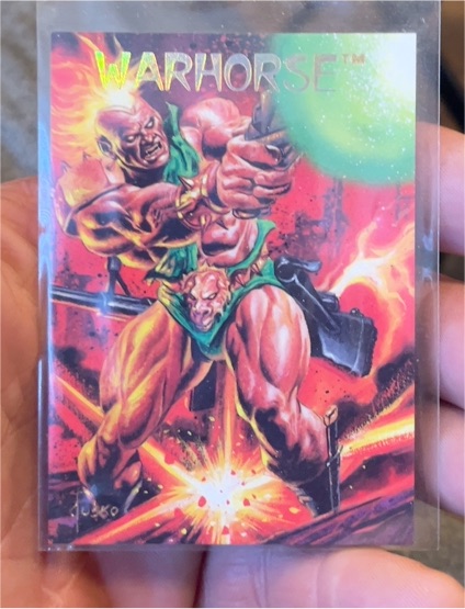 1993 Dynamic Entertainment The Creators Universe Warhorse Promo Card — front