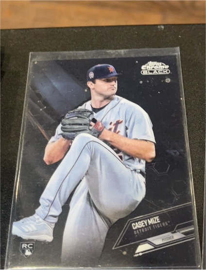 2021 Topps Chrome Black #12 Casey Mize Rookie — front