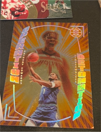 2021-22 Panini Illusions Operation Detonation Orange #14 Anthony Edwards — front