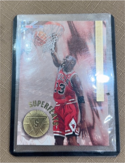 1996-97 Hoops Superfeats #1 Michael Jordan — front