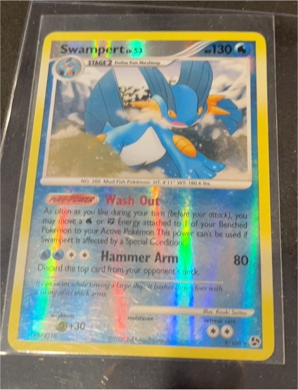 2008 Pokémon Great Encounters #9 Swampert — front