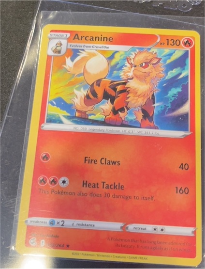 2021 Pokémon Fusion Strike #033 Arcanine — front