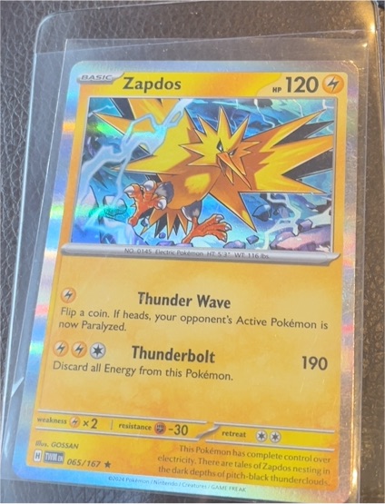 2024 Pokémon SV06: Twilight Masquerade #065 Zapdos — front
