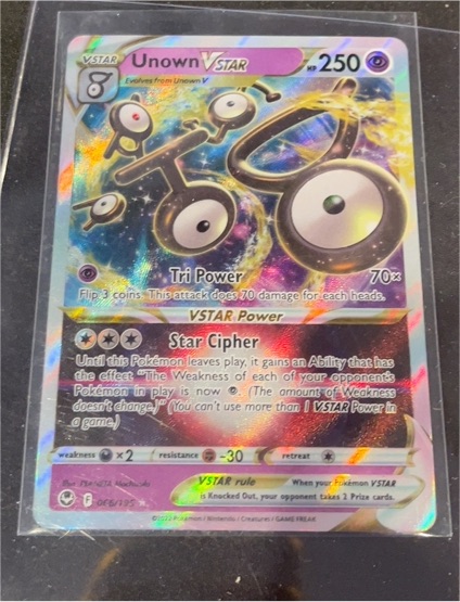 2022 Pokémon TCG Silver Tempest #066 Unown VSTAR — front