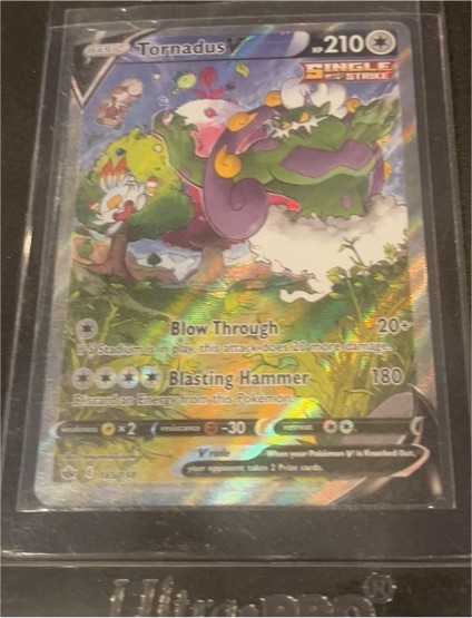 2021 Pokémon TCG Sword & Shield Chilling Reign #185 Tornadus V — front