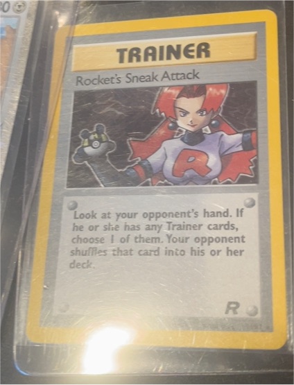 1999 Pokémon Team Rocket #72 Rocket's Sneak Attack — front
