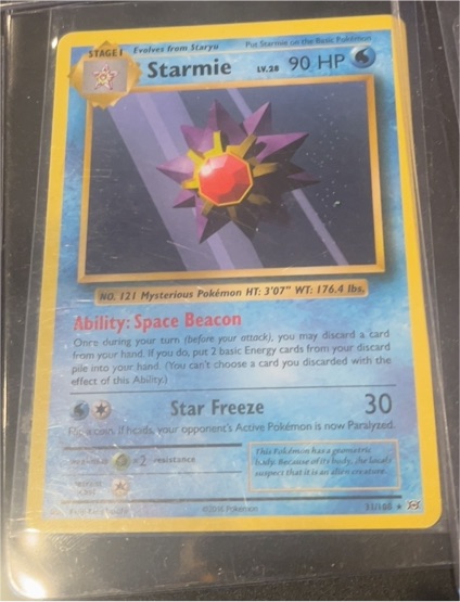 2016 Pokemon XY Evolutions #31 Starmie — front